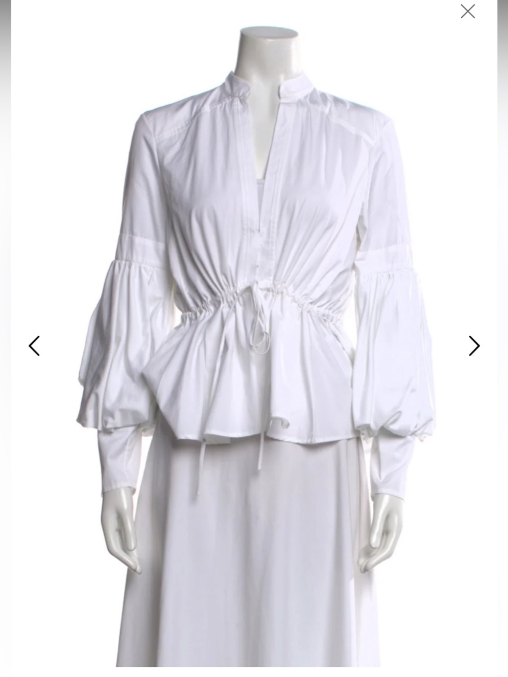 Rosie Assoulin Puff Sleeve Top size 2